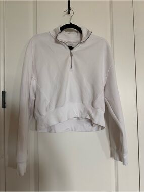 YPB White Half-Zip Pullover Sweatshirt - Women